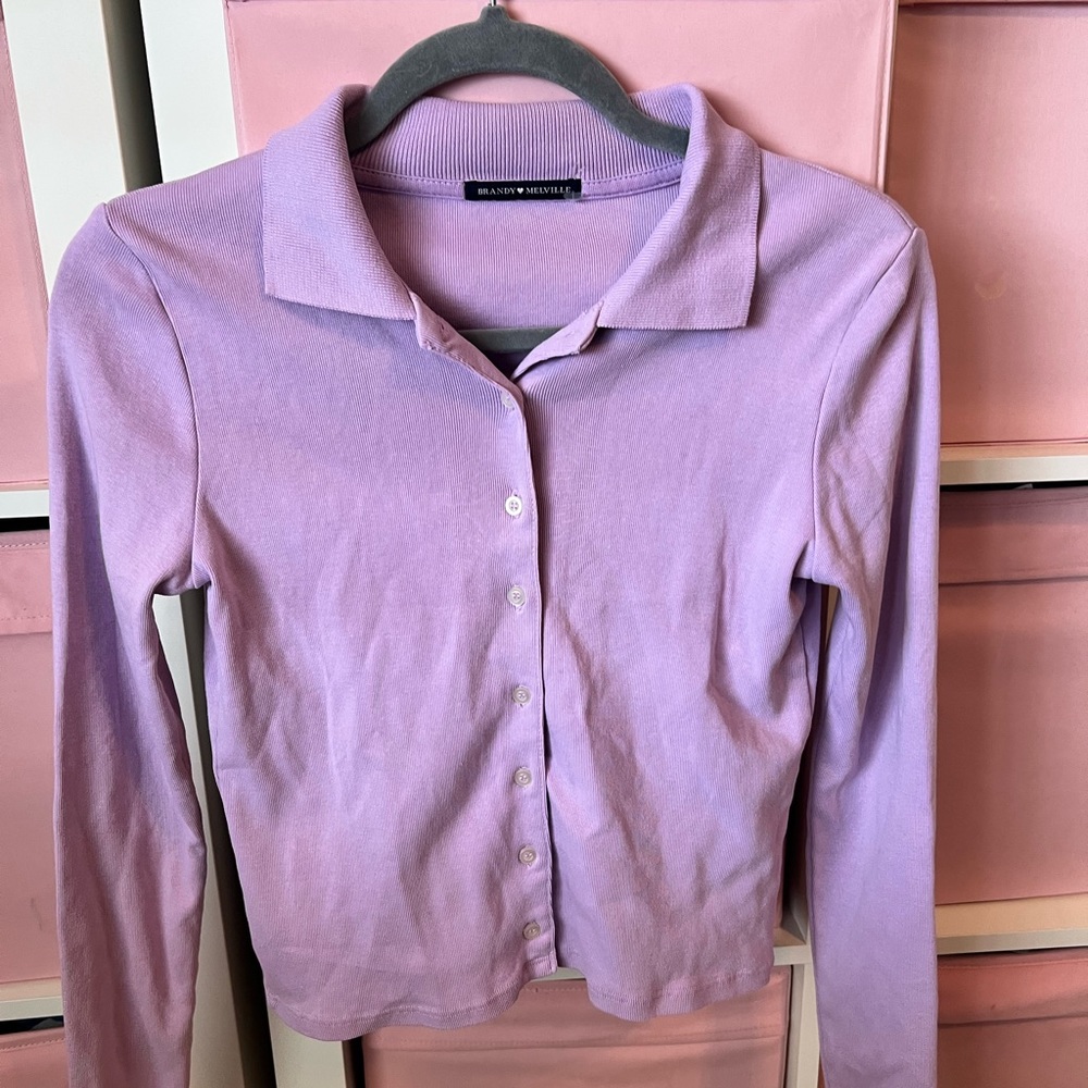 Brandy Melville Long Sleeve Button-Up